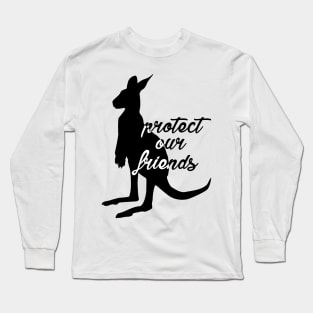 protect our friends - kangaroo Long Sleeve T-Shirt